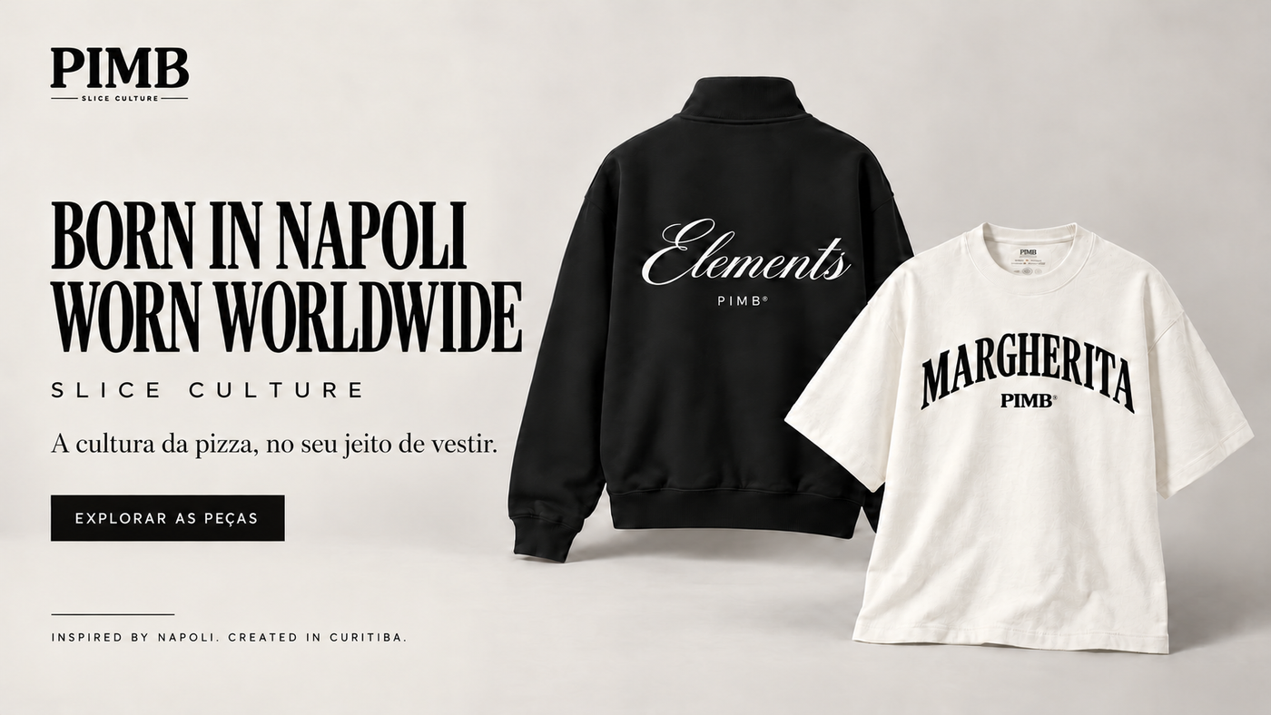Campanha atual da PIMB, marca inspirada na cultura da pizza